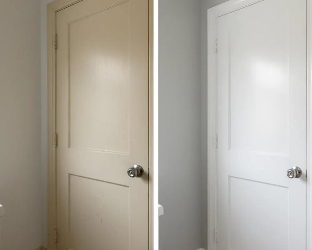 bathroom door painting